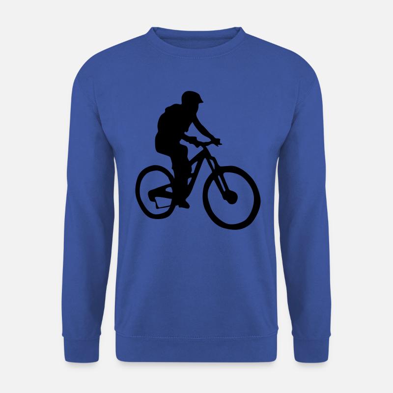 mountain biker silhouette - Unisex Sweatshirt - royal blue