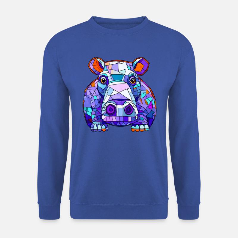 Nilpferd Hippo - Unisex Pullover - Royalblau