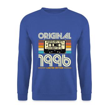 Originalkassette Retro von 1996 - Unisex Pullover - Royalblau - Vorne - Alina (178cm) & Michal (187cm)