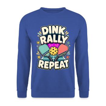 DINK RALLY REPEAT Nickerchen - Unisex Pullover - Royalblau - Vorne - Alina (178cm) & Michal (187cm)