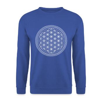 Fleur de vie Fleur de vie - Sweat-shirt Unisexe - bleu royal - Devant - Alina (178cm) & Michal (187cm)