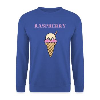 Raspberry Himbeer Eis Eiscreme Geschenkidee süß - Unisex Pullover - Royalblau - Vorne - Alina (178cm) & Michal (187cm)