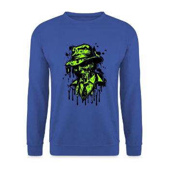 Dreaddy Daddy Zombie - Sweat-shirt Unisexe - bleu royal - Devant - Alina (178cm) & Michal (187cm)