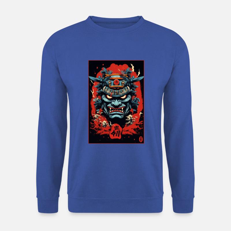 Japanese Ghost Samurai Mask - Unisex Sweatshirt - royal blue
