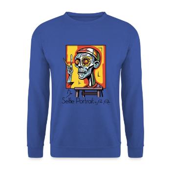 Selfie Self Portrait by Rotten Pete - Unisex Sweatshirt - royal blue - Front - Alina (178cm) & Michal (187cm)