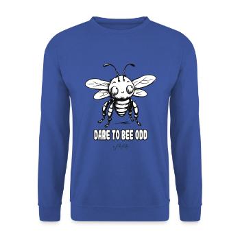 Osez être étrange : drôle d’abeille - Sweat-shirt Unisexe - bleu royal - Devant - Alina (178cm) & Michal (187cm)
