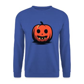 Funny Pumpkin - Unisex Sweatshirt - royal blue - Front - Alina (178cm) & Michal (187cm)