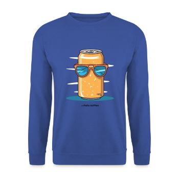 A cool can of soda with sunglasses - Unisex Sweatshirt - royal blue - Front - Alina (178cm) & Michal (187cm)