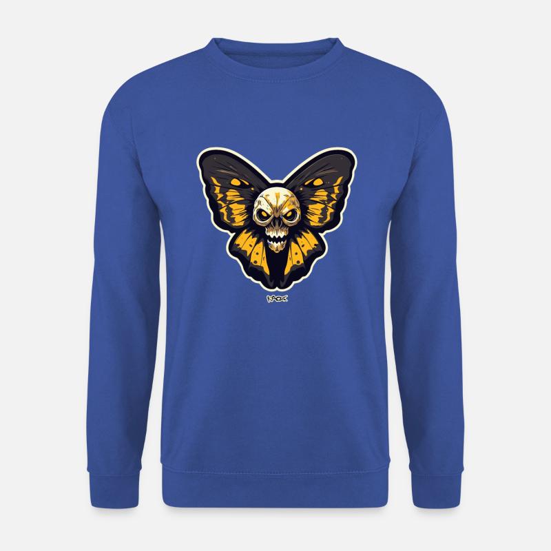 Skull Moth Butterfly - Unisex Sweatshirt - royal blue