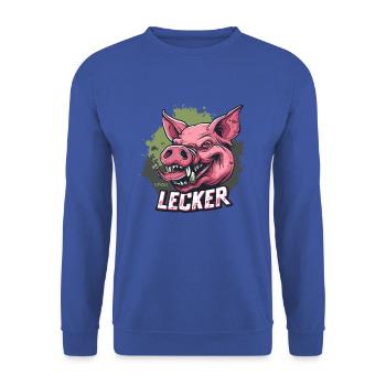 Sausage, bacon and delicious pig's head pork - Unisex Sweatshirt - royal blue - Front - Alina (178cm) & Michal (187cm)