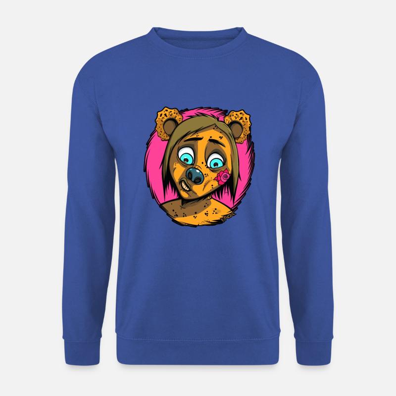 Niedliches Anime-Mädchen Bären-Cosplay - Unisex Pullover - Royalblau