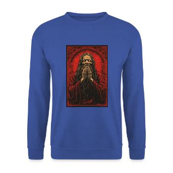 Le mystérieux guide spirituel prie - Sweat-shirt Unisexe - bleu royal - Devant - Alina (178cm) & Michal (187cm)