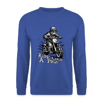 Roulez comme un cochon de motocross - Sweat-shirt Unisexe - bleu royal - Devant - Alina (178cm) & Michal (187cm)