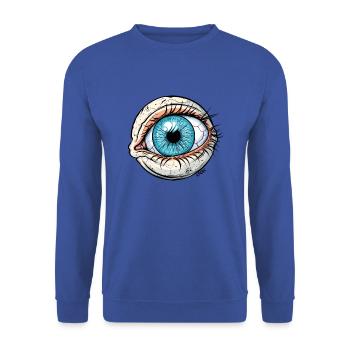A huge eye, beware! - Unisex Sweatshirt - royal blue - Front - Alina (178cm) & Michal (187cm)