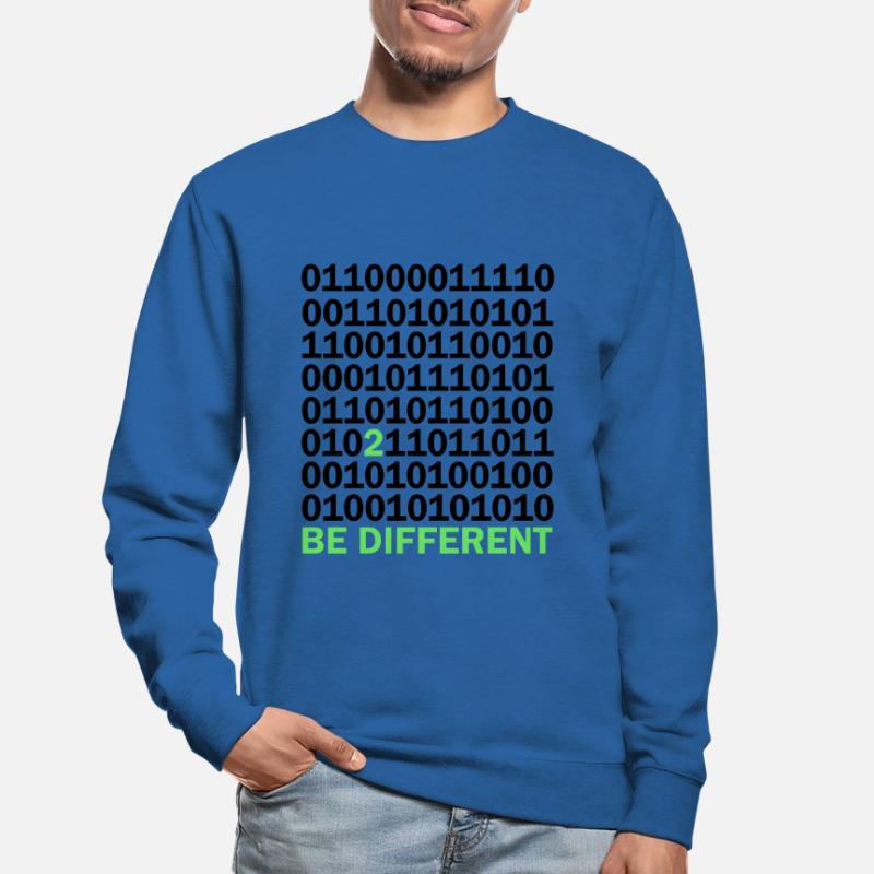 Cadeau Be Different Binary Code Nerd Sweat-shirt Unisexe