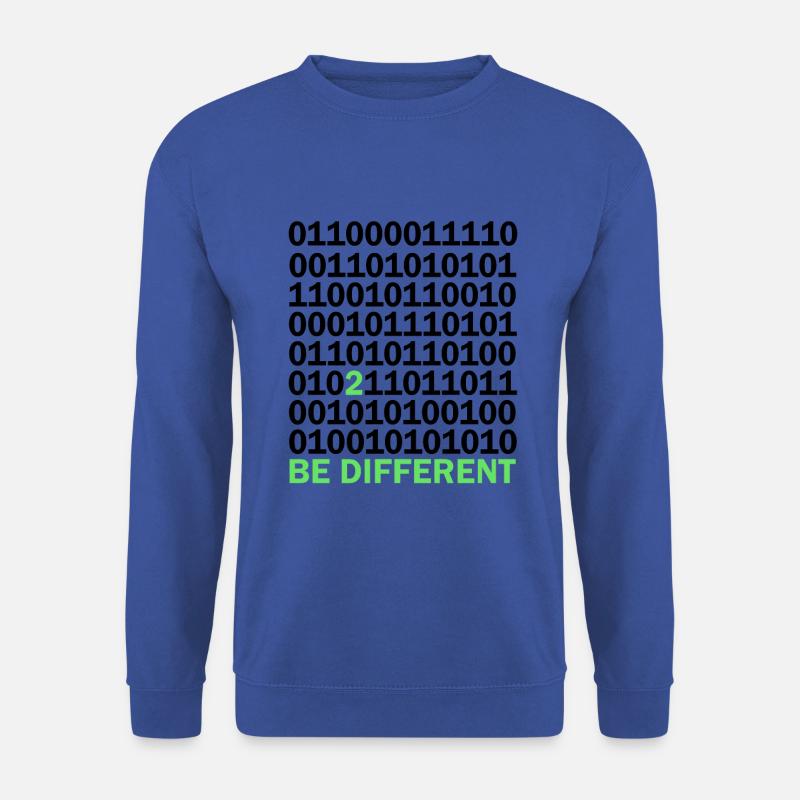 Be Different Binary Code Nerd Gift - Unisex Sweatshirt - royal blue