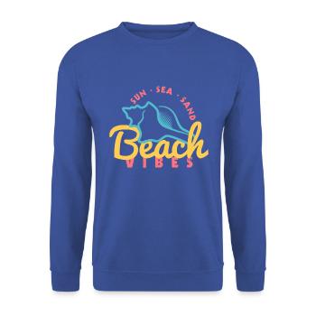 Beach Vibes - Unisex Sweatshirt - royal blue - Front - Alina (178cm) & Michal (187cm)