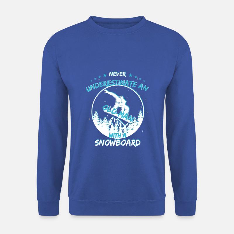 Snowboarder old man - Unisex Sweatshirt - royal blue