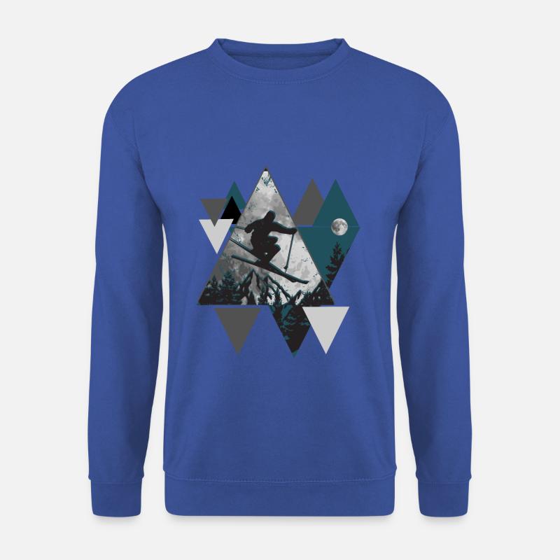 Skifahrer Berge - Unisex Pullover - Royalblau
