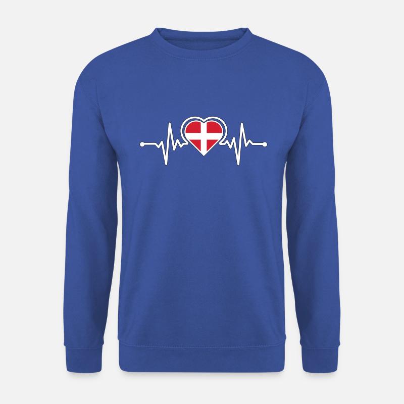 Dänemark Herzschlag - Unisex Pullover - Royalblau