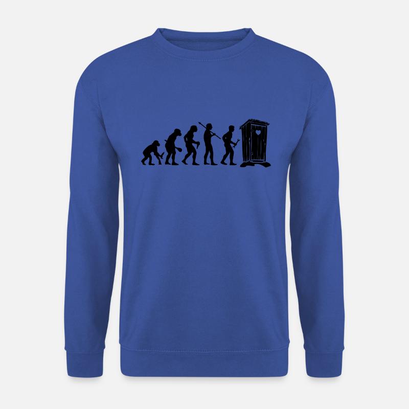 Evolution Toilettenhumor - Unisex Pullover - Royalblau