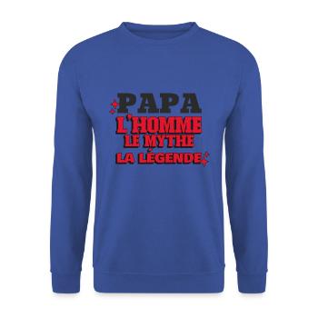 Papa homme mythe légende. - Sweat-shirt Unisexe - bleu royal - Devant - Alina (178cm) & Michal (187cm)