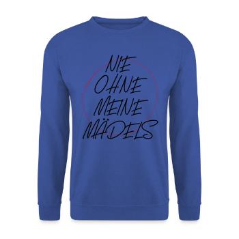 nie ohne meine mädels kreis - Unisex Pullover - Royalblau - Vorne - Alina (178cm) & Michal (187cm)
