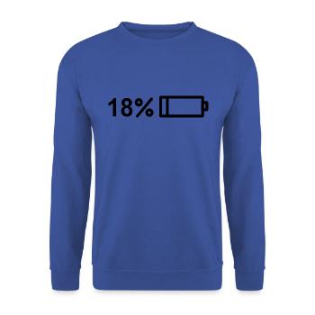 Endlich 18! Happy 18! Geburtstag Design - Unisex Pullover - Royalblau - Vorne - Alina (178cm) & Michal (187cm)