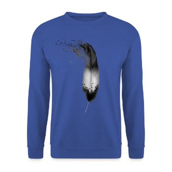 Feather - Unisex Sweatshirt - royal blue - Front - Alina (178cm) & Michal (187cm)
