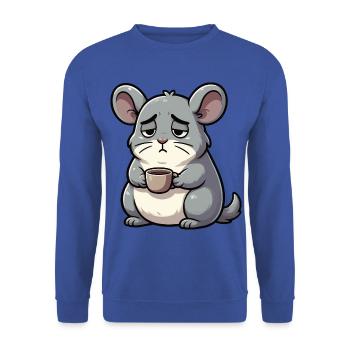 Chinchilla Chinchillas Chinchillabesitzer Nagetier - Unisex Pullover - Royalblau - Vorne - Alina (178cm) & Michal (187cm)