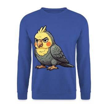 Nymphensittich Nymphensittiche Nymphensittichvogel - Unisex Pullover - Royalblau - Vorne - Alina (178cm) & Michal (187cm)