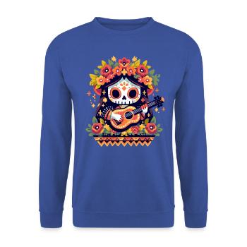 Sugar Skull - Unisex Sweatshirt - royal blue - Front - Alina (178cm) & Michal (187cm)