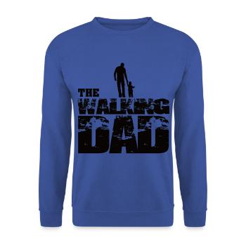 The Walking DAD #black - Unisex Sweatshirt - royal blue - Front - Alina (178cm) & Michal (187cm)