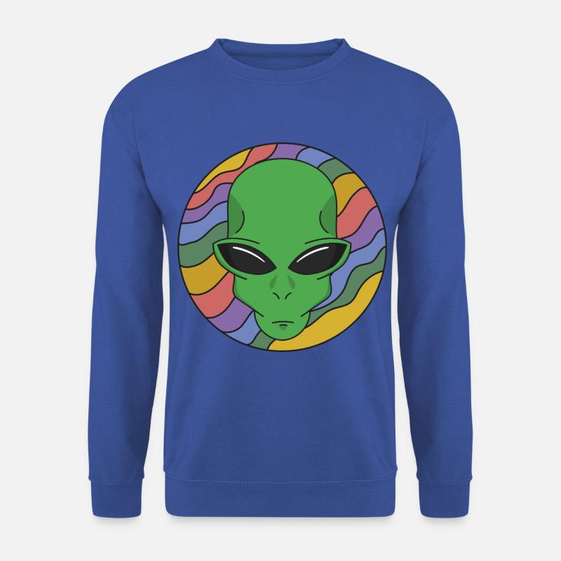 psychedelischer Alien - Unisex Pullover - Royalblau