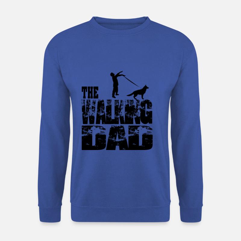 THE WALKING DAD #Zombie with Schäferhund - Unisex Pullover - Royalblau