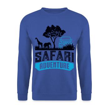 Safari Big Five - Sweat-shirt Unisexe - bleu royal - Devant - Alina (178cm) & Michal (187cm)