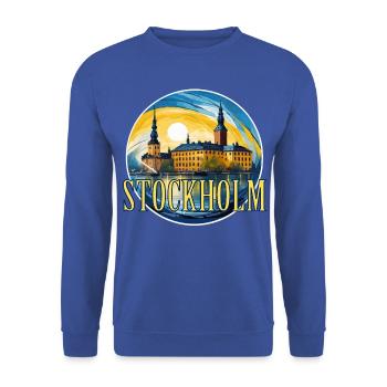 Stockholm Suède vacances Suède vacances vacances - Sweat-shirt Unisexe - bleu royal - Devant - Alina (178cm) & Michal (187cm)