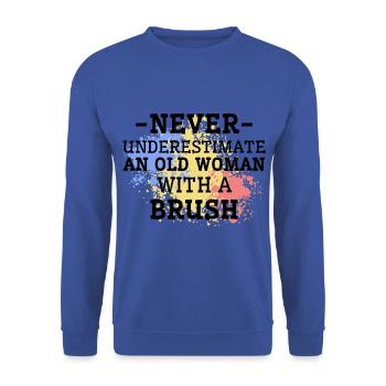 Dire peintre cadeau artiste peintre artiste - Sweat-shirt Unisexe - bleu royal - Devant - Alina (178cm) & Michal (187cm)