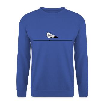 Funny sleeping seagull - Unisex Sweatshirt - royal blue - Front - Alina (178cm) & Michal (187cm)