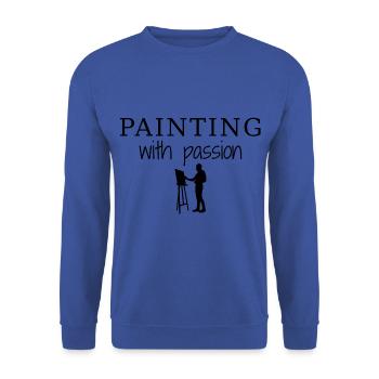 Artiste peintre disant artiste peintre cadeau - Sweat-shirt Unisexe - bleu royal - Devant - Alina (178cm) & Michal (187cm)