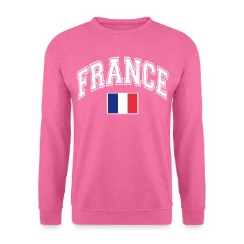 Drapeau de la France - Sweat-shirt Unisexe - rose - Devant