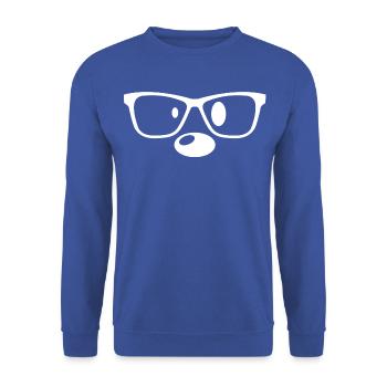 lu&lu les lunettes stylé - Sweat-shirt Unisexe - bleu royal - Devant - Alina (178cm) & Michal (187cm)