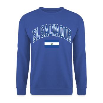 El Salvador - Unisex Pullover - Royalblau - Vorne - Alina (178cm) & Michal (187cm)