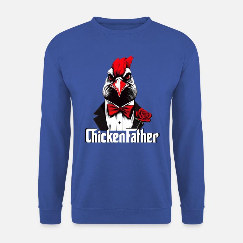 Chicken Father Mafia, Clucky Capo - Unisex Pullover - Royalblau