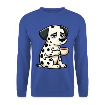Dalmatiner Dalmatinerhalter Dalmatinerbesitzer Dal - Unisex Pullover - Royalblau - Vorne - Alina (178cm) & Michal (187cm)