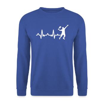 Joueur de padel Heartbeat Padel Padel Tennis - Sweat-shirt Unisexe - bleu royal - Devant - Alina (178cm) & Michal (187cm)