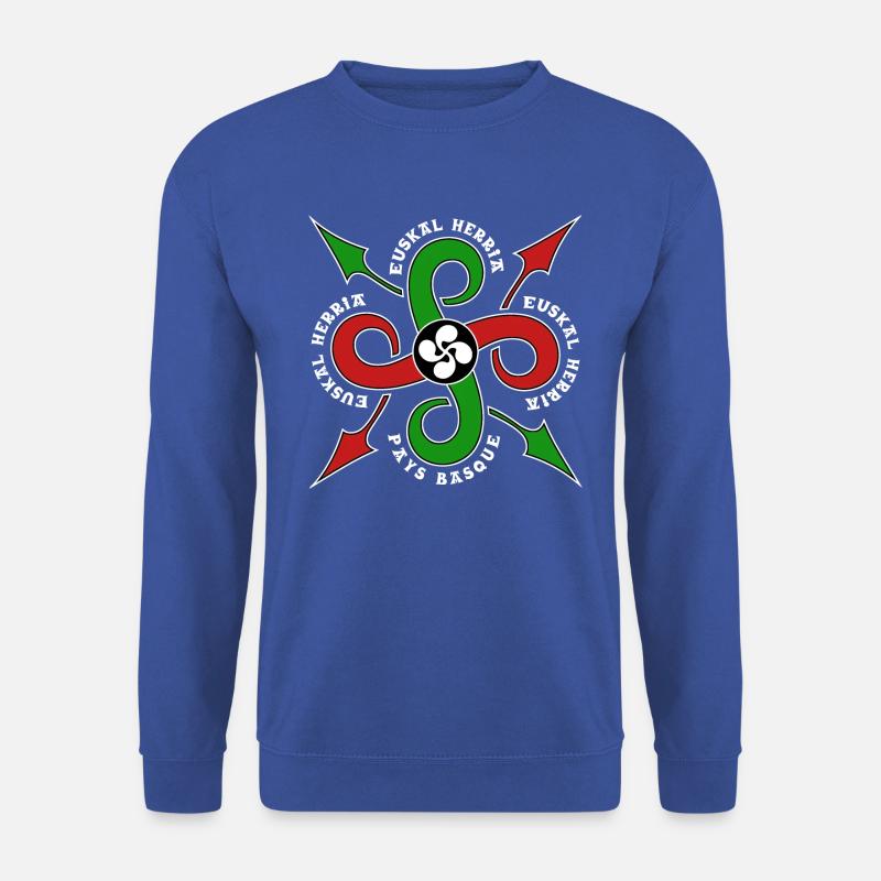 Lauburu Basque Cross - Unisex Sweatshirt - royal blue
