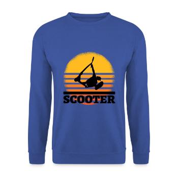 Scooter sunset - Sweat-shirt Unisexe - bleu royal - Devant - Alina (178cm) & Michal (187cm)