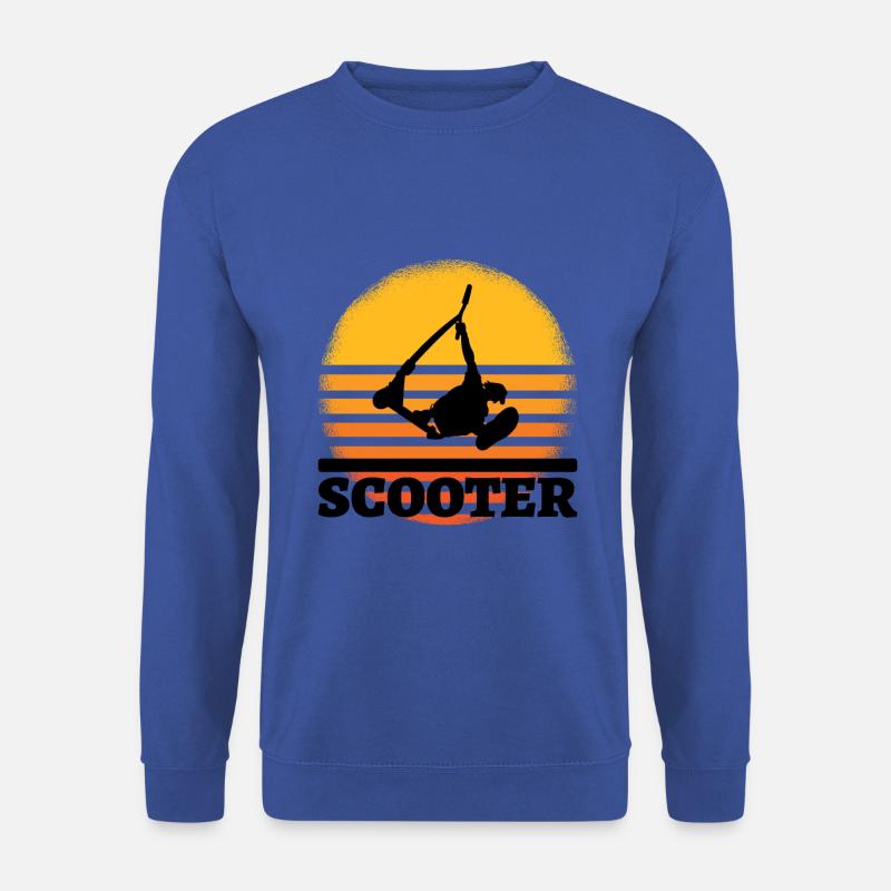 Scooter sunset - Unisex Pullover - Royalblau