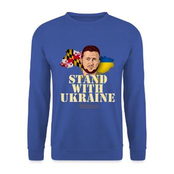 Ukraine Maryland - Unisex Sweatshirt - royal blue - Front - Alina (178cm) & Michal (187cm)